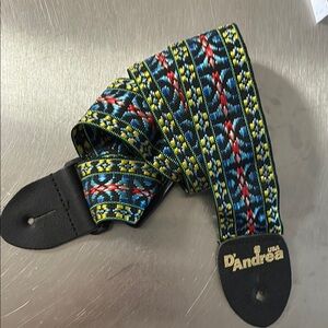 Multicolor Patterned Guitar Strap. Adjustable.